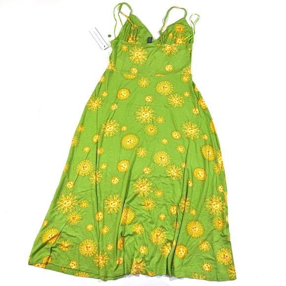 New ModCloth Seaside Vacay Slip Dress Lime Suns - Picture 3 of 7